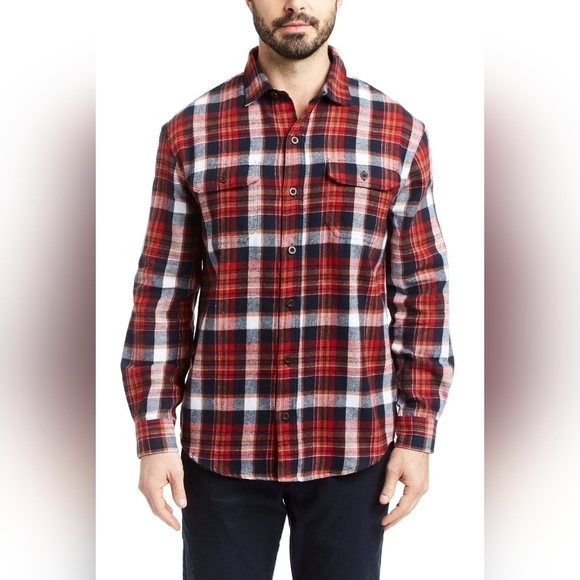 RAINFOREST Flannel Plaid Button Front Shirt NWT - Picture 1 of 11